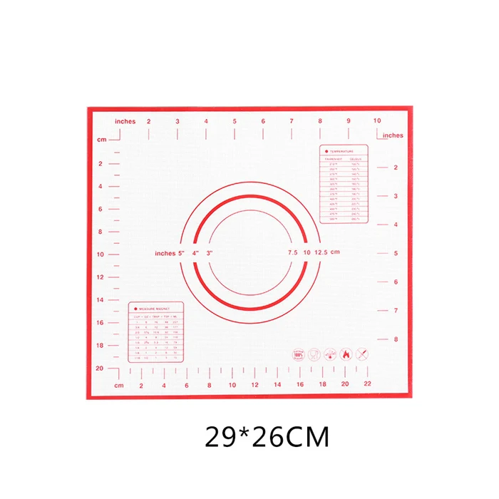 29X26cm Регулируемые Скалки из нержавеющей стали 4 съемных толщины кольца кондитерский коврик для теста пицца выпечка пирог печенье формы для выпечки инструмент - Цвет: 29X26cm