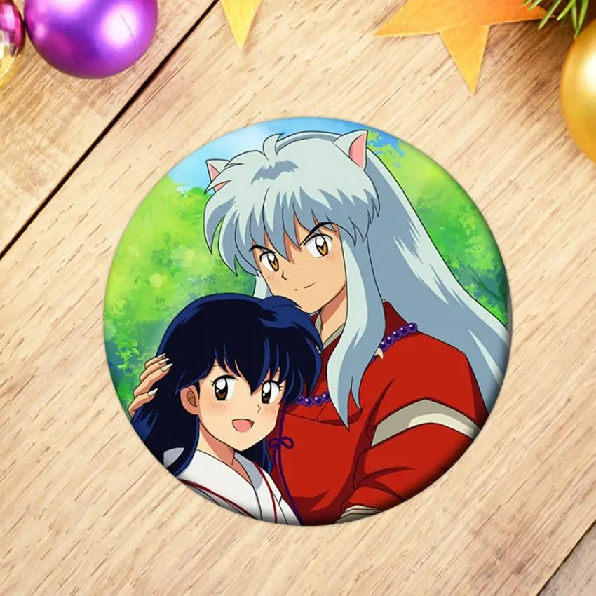 1 шт. аниме Inuyasha значок косплея мультфильм хигураси Kagome Sesshoumaru брошь коллекция