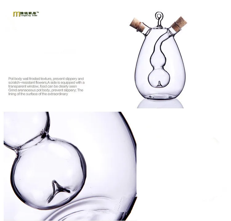 1 шт. кухонная бутылка для масла и уксуса соевого соуса с 2 выемками банка приправ