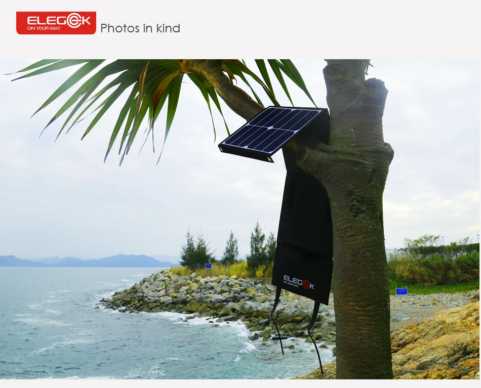 ELEGEEK 5 в 18 в 40 Вт портативное солнечное зарядное устройство SUNPOWER DC 18 в наружное солнечное зарядное устройство для ноутбука/12 В батарея/мобильный телефон