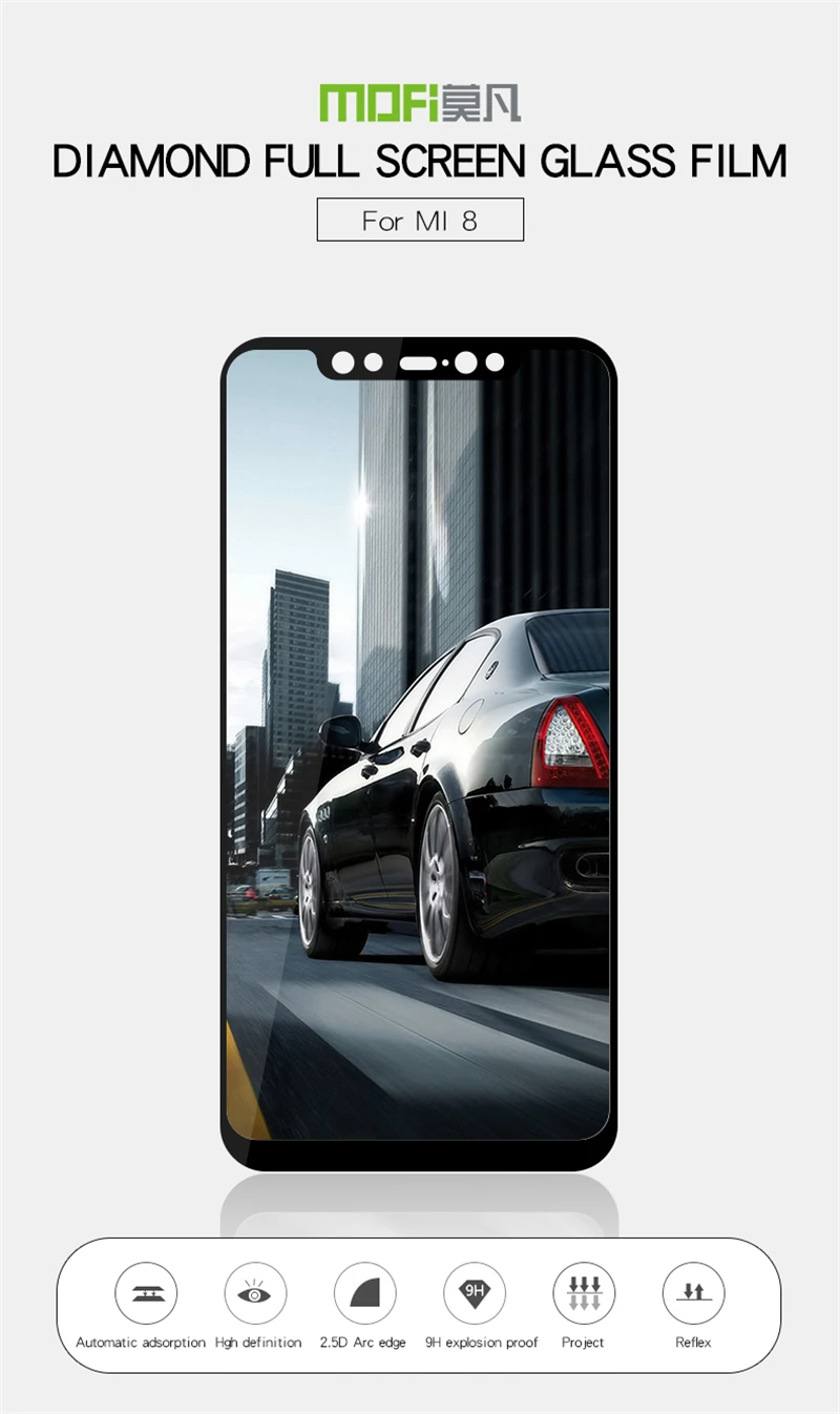 Для xiaomi mi 8 стекло закаленное оригинальные mofil xiaomi mi 8 Защитная пленка для экрана полное покрытие xiaomi m8 mi 8 закаленное стекло