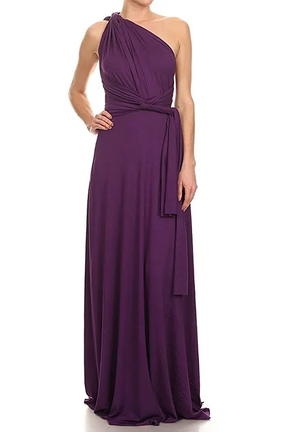 Женщины Твердые Кабриолет Мульти Способ Длинные Открыть Назад Лонг Партия Танцы