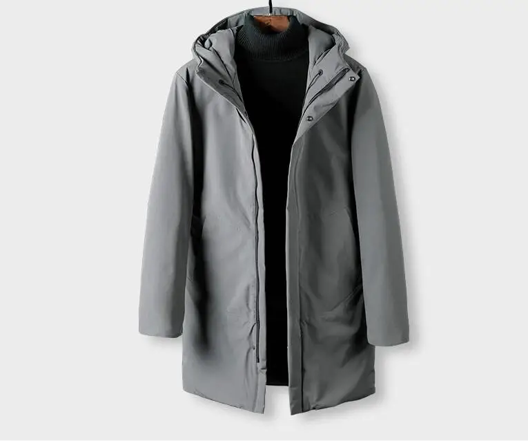 Хлопковая мужская куртка длинная простая тонкая толстая зимняя хлопок одежда