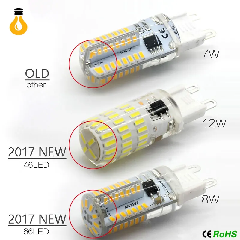 1 шт. 2018 новые G4 G9 светодиодный светильник лампы SMD 2835 3014 4014 Corn Light 360 градусов