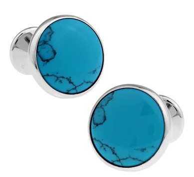 iGame Factory Price Retail Men's Cufflinks Copper Material Blue Stone Design Cuff Links Free Shipping | Украшения и