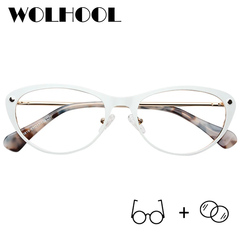 Металлические женские Рецептурные очки прогрессивные при близорукости анти