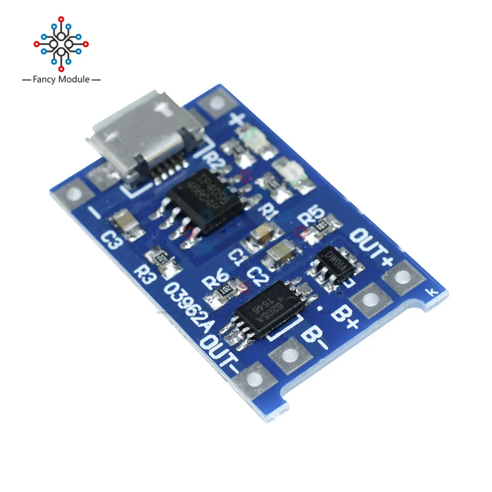 10 шт. модуль зарядного устройства литиевой батареи Micro USB 5 в 1A 18650 TP4056 литиевая