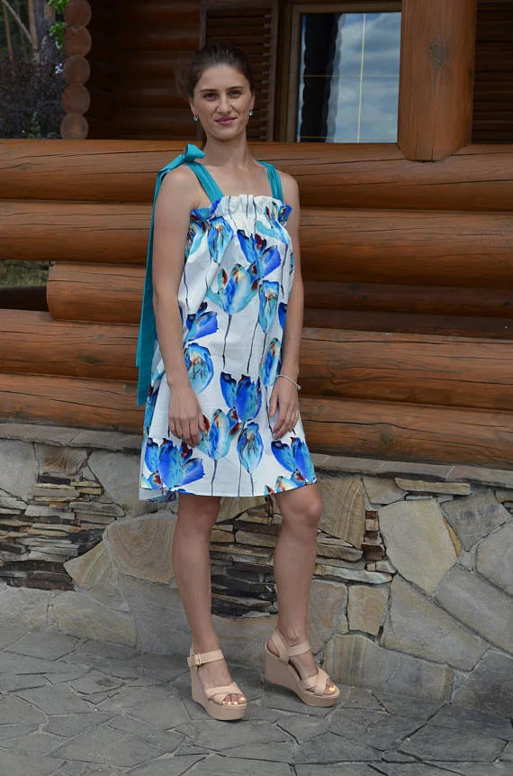 PPXX/летнее платье с цветочным рисунком для девочек большие размеры Одинаковая