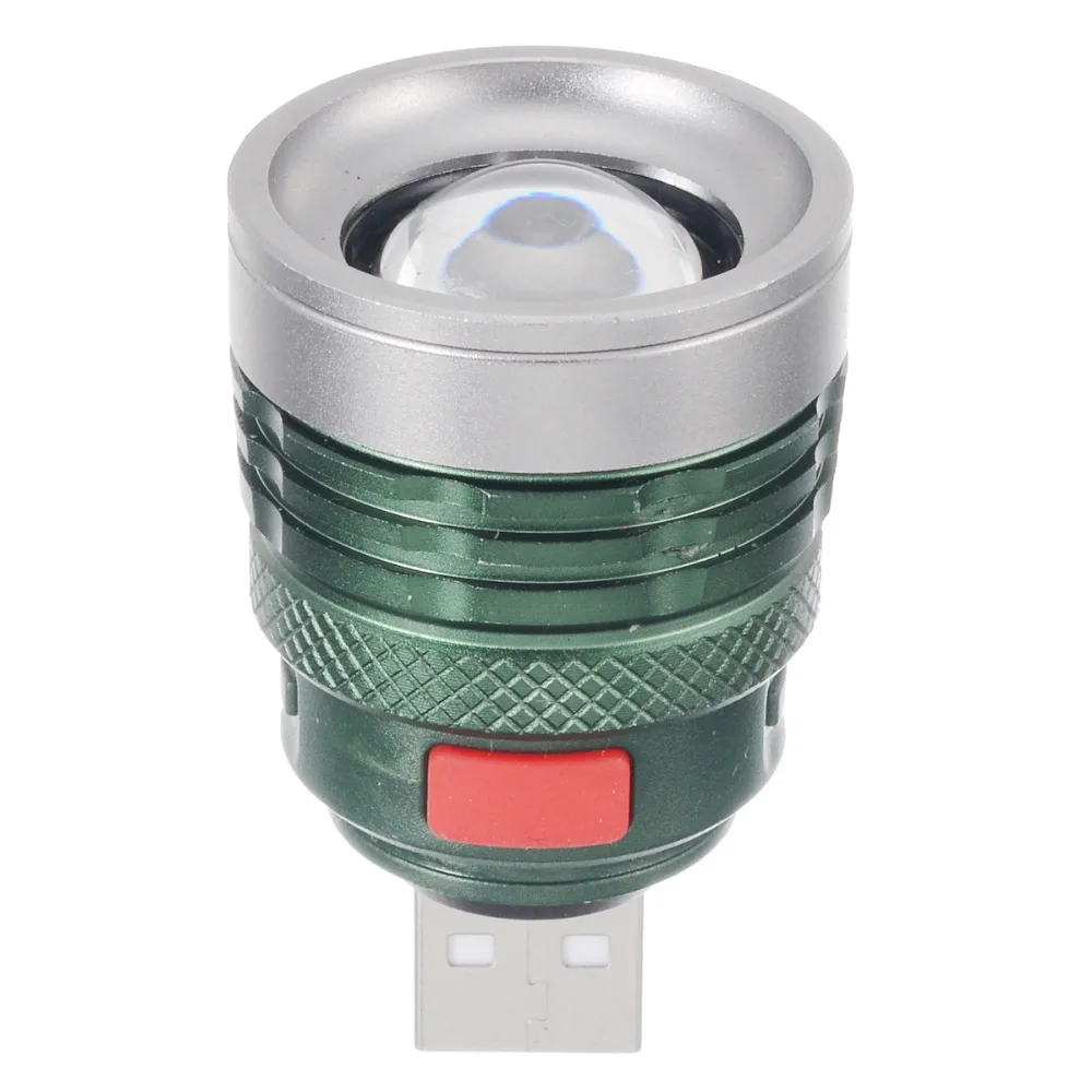 Outdoor Portable Camping Tools USB Powerful Flashlight LED Light Mini Torch Zoomable 3 Modes For Night Hiking Travel | Спорт и