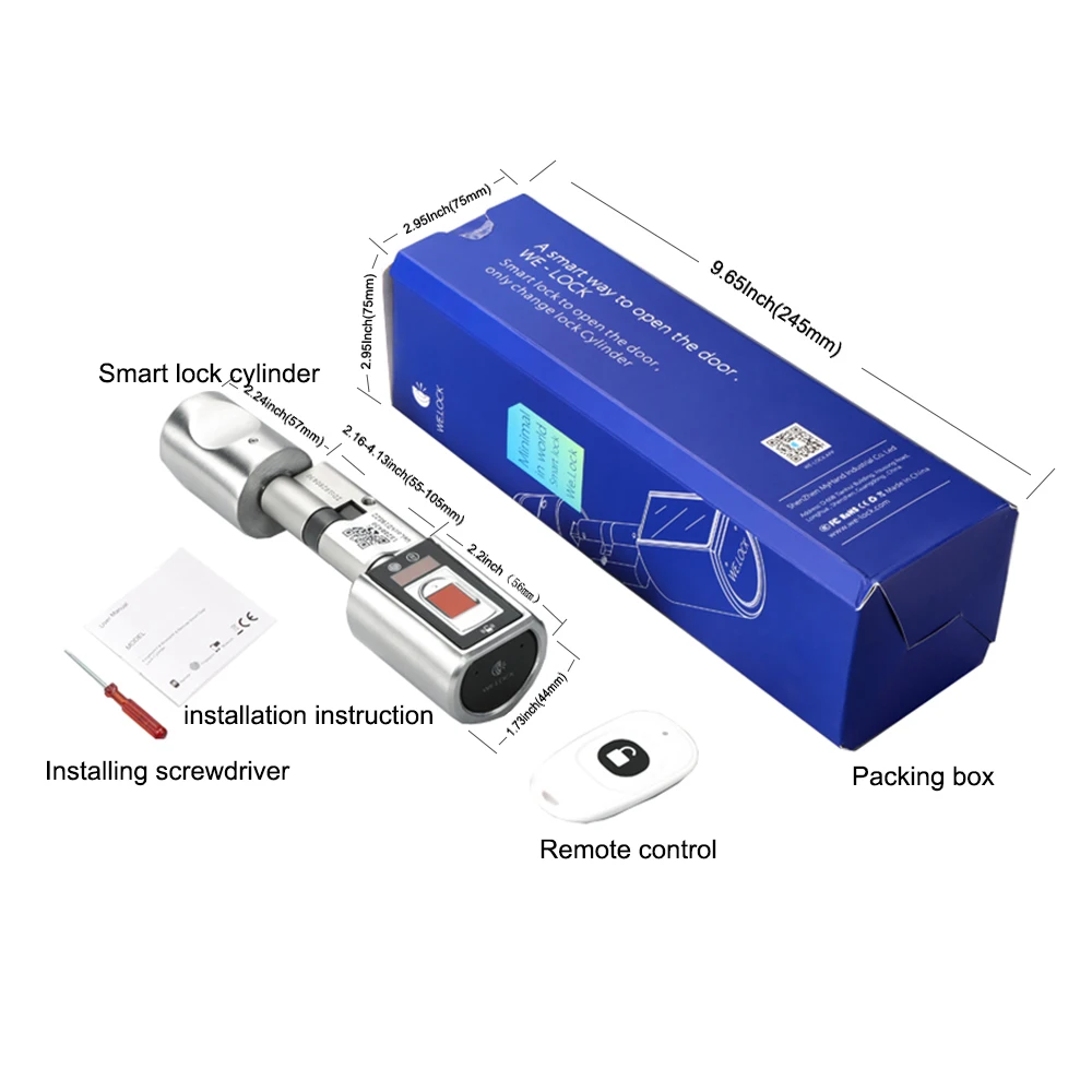 Новинка, Bluetooth пульт дистанционного управления, отпечаток пальца, электронный дверной замок, цилиндрический дверной замок, открытая дверь L6SBR, отпечаток пальца