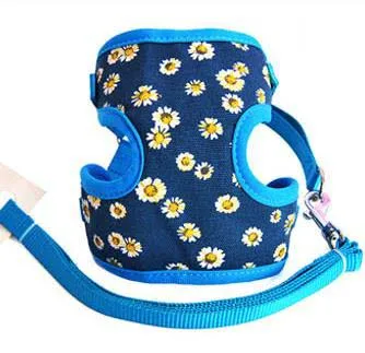

Teddy Puppy Vest Type Traction Rope Small Dog Harness Soft Comfortable Dog Vest Clothes Canvas Leash Durable Outdoor Walking