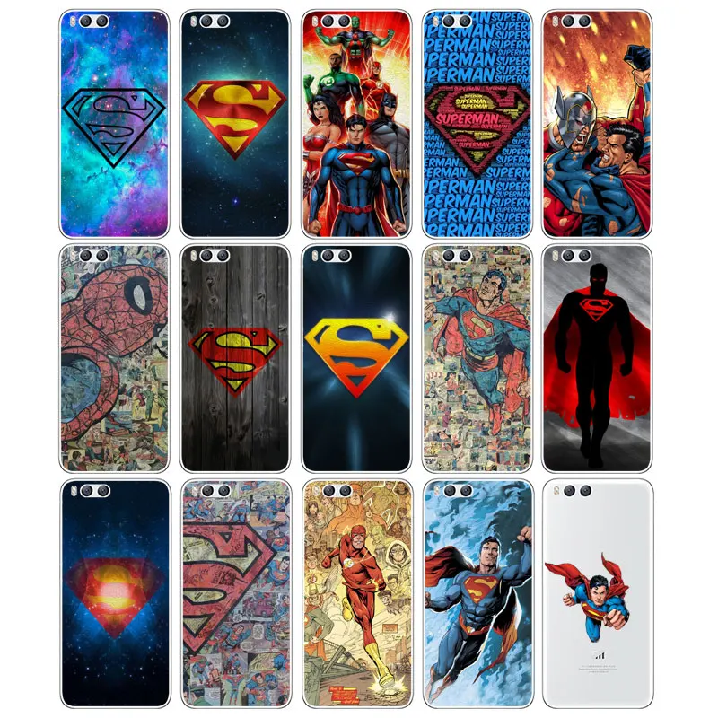 DREAMFOX M240 Hot Superman Soft TPU Silicone Case Cover For Xiaomi Mi Note 2 3 4 5 6 8 SE M5 4C 4S 5C 5S 5X 6X A1 Plus |