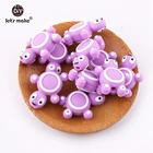 5 шт., силиконовые бусины в форме черепахи