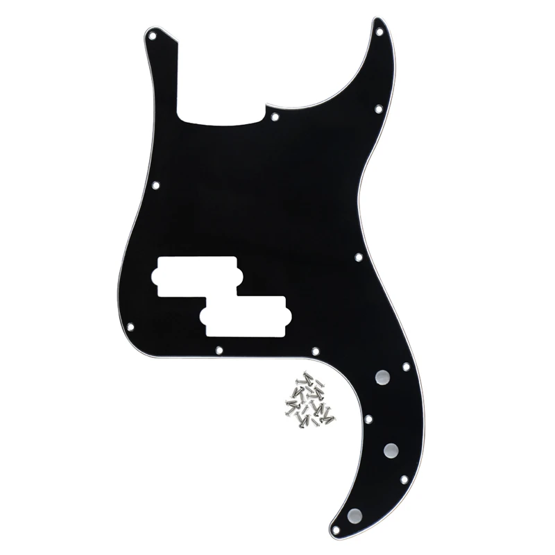 Новинка, 1 шт., 13 отверстий, PB P, Bass Pickguard, царапина, пластина без ферменной конструкции, отверстие и винты для 4 струн, аксессуары для басов, дополнительные цвета - Цвет: black