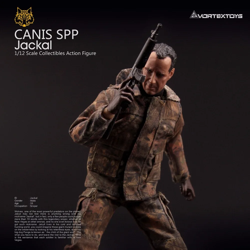 Вихревые игрушки V00011 серия YEW снайперский шакал 1/12 экшн фигурки|1/6 figure|figure 1/6soldier
