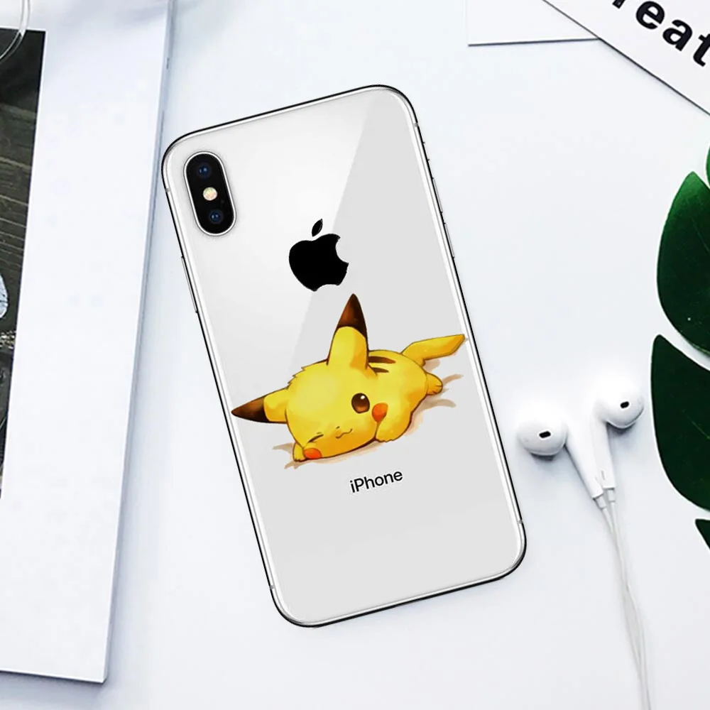 3D Cartoon Pocket Monsters Pokemons Pikachu Phone Soft silicone Cases Cover For iphone 7 6 6S 8 Plus 5S SE X XS XR MAX |