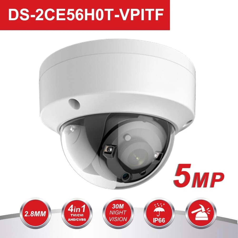 Камера видеонаблюдения HIK TVI/AHD/CVI/CVBS оригинальная аналоговая камера 4 в 1 радиус