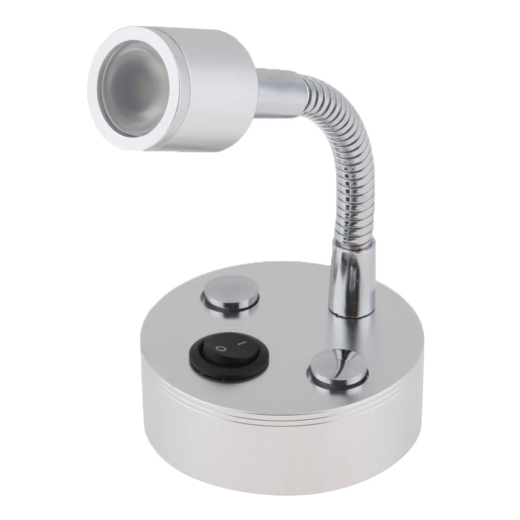 1 Вт 12В гусиная шея Светодиодная лампа для чтения дома RV Camper Морская Лодка дом на