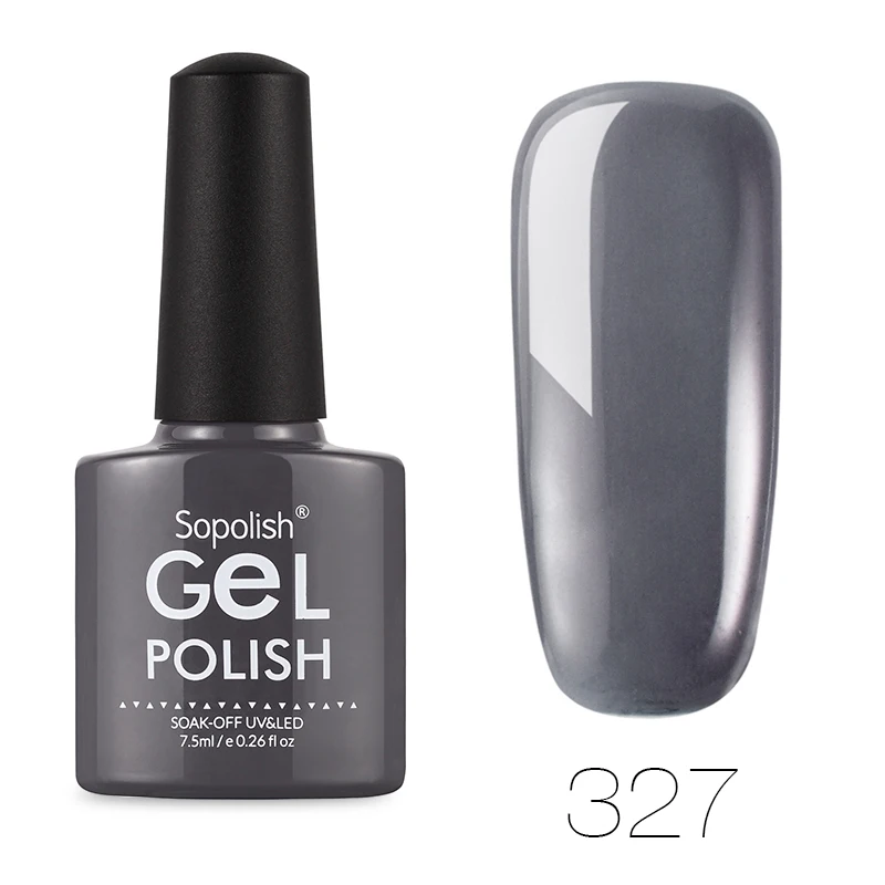327 Sopolish лак для ногтей 28 цветов 7,5 мл Soak-Off гель лак UV светодио дный LED полу Перманентный дизайн ногтей маникюр Топ гель лак праймер - Цвет: 327
