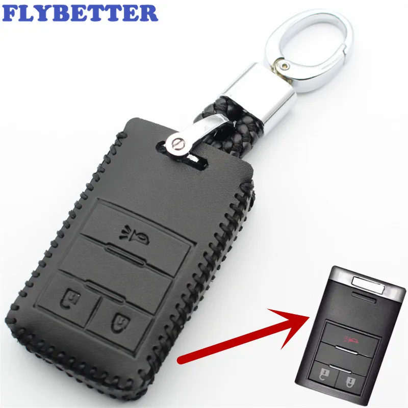 Брелок FLYBETTER из натуральной кожи с 3 кнопками смарт чехол для ключа Chevrolet новинка