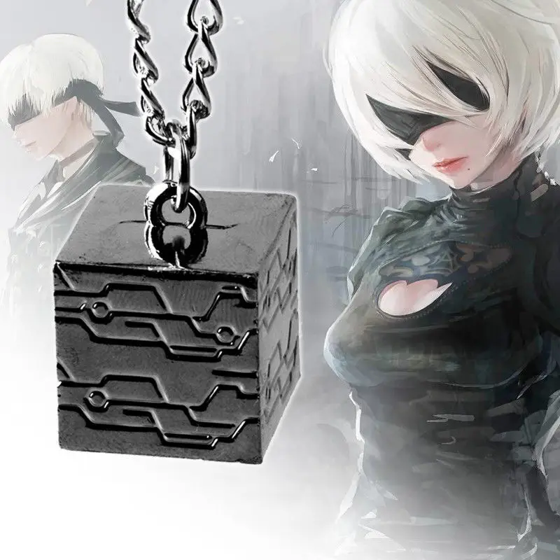 Игры НИР: автоматы YoRHa 9S № 2 Тип B 2B Black Box металлическая подвесная модель игрушка Цепочки и ожерелья Косплэй Коллекция подарков