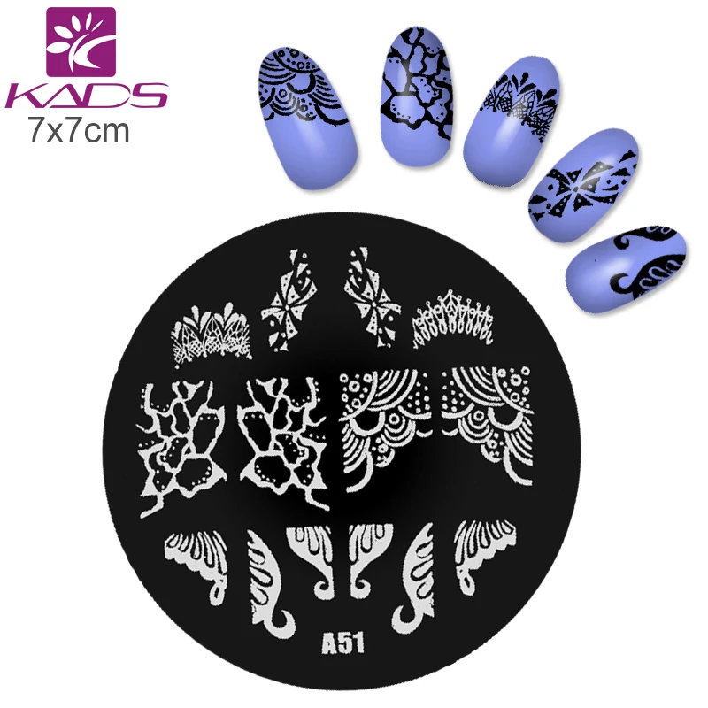 KADS A51 Новый Стиль Ногтей Шаблоны Штампов Штамповка Nail Art Маникюр Шаблон Stamp Лак Для