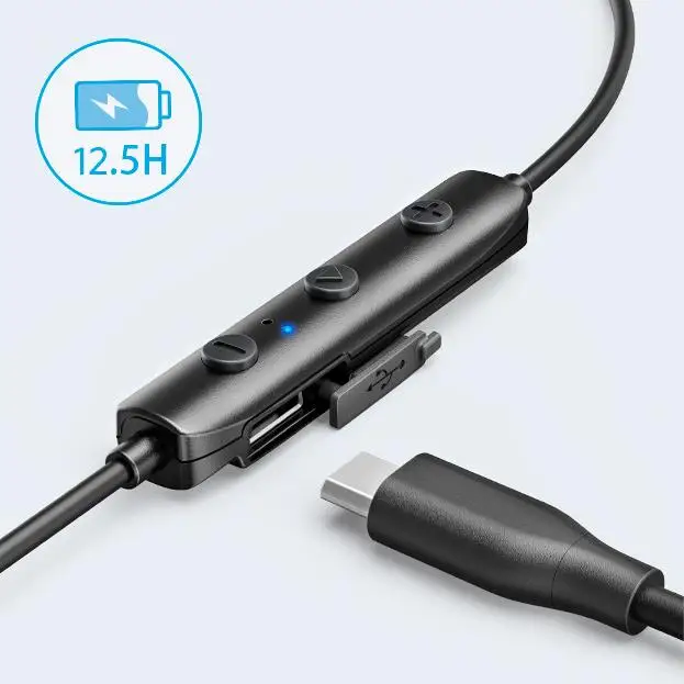 Anker SoundBuds Curve Беспроводной наушники Bluetooth 4,1 спортивные наушники с 12,5 H IPX5 Водонепроницаемый тренировки гарнитура сумочкой