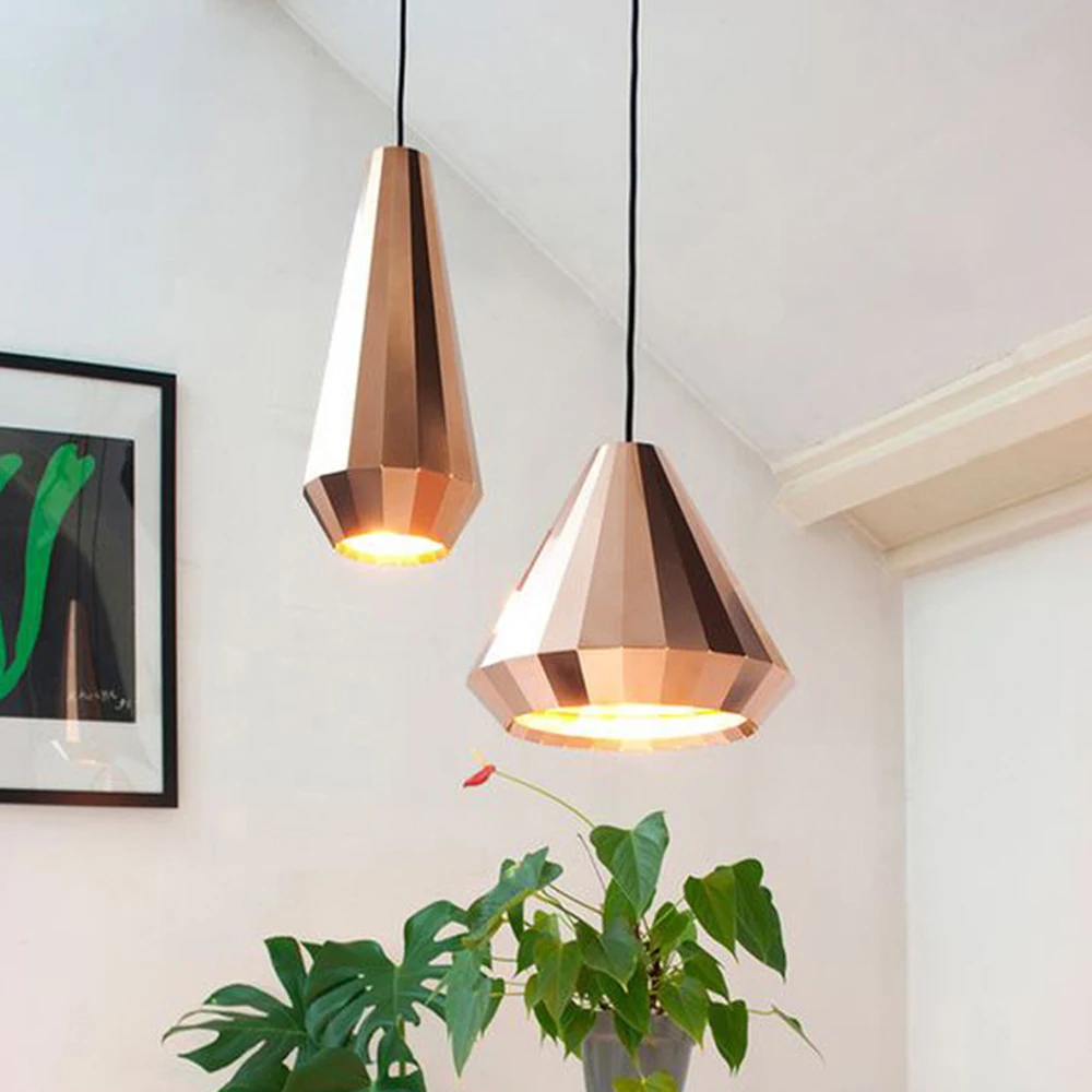 Скандинавский современный дизайнерский подвесной светильник из розового золота