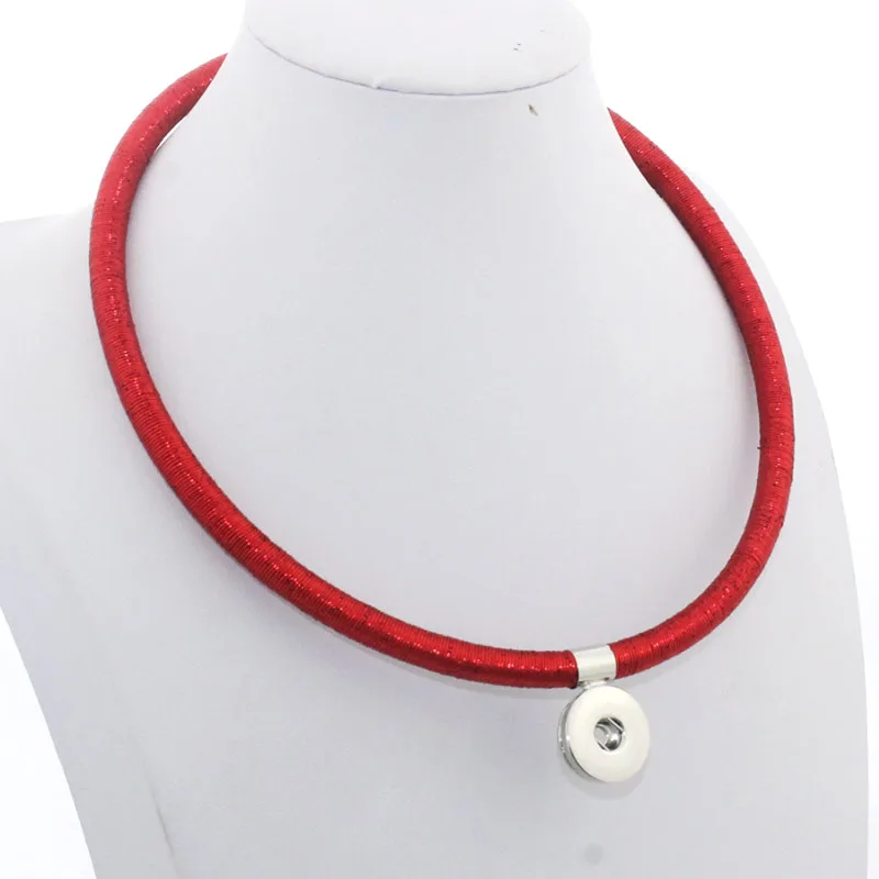 Богемная разноцветная Магнитная застежка 18 мм Кнопка кулон 48 см кожаное ожерелье