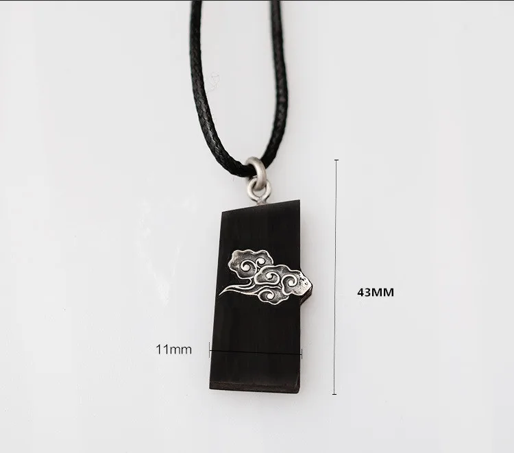 Серьги-Облачные Подвески S990 из тайского серебра с веревкой унисекс квадратные
