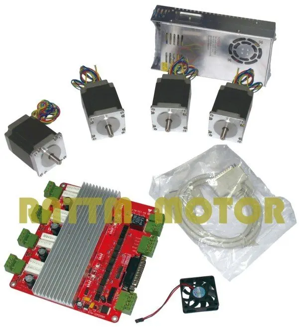 Из ЕС/Бесплатная НДС 4 NEMA23 270oz in 1.8N шаговый двигатель 3A & оси TB6560 контроллер драйвер