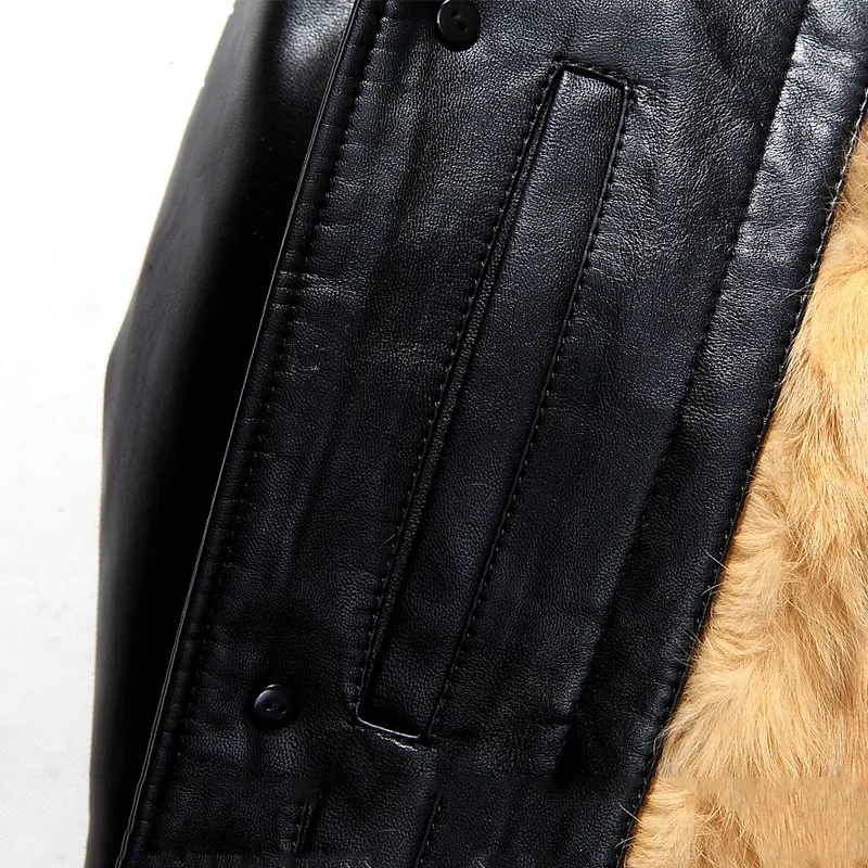 812 Новая модная зимняя одежда мужская кожаная куртка норковая шуба меховая