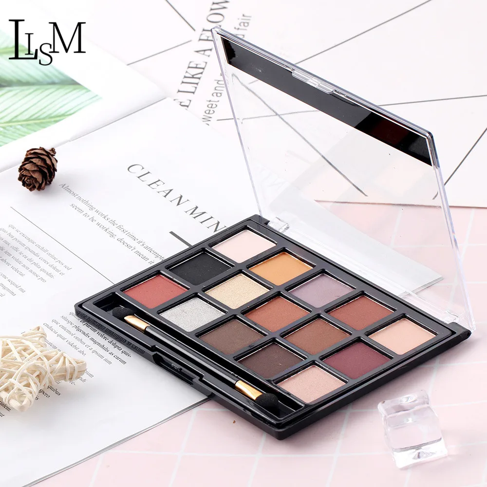 LISM Lady 15 цветов блестящие тени для век палитра матовые водонепроницаемые макияжа