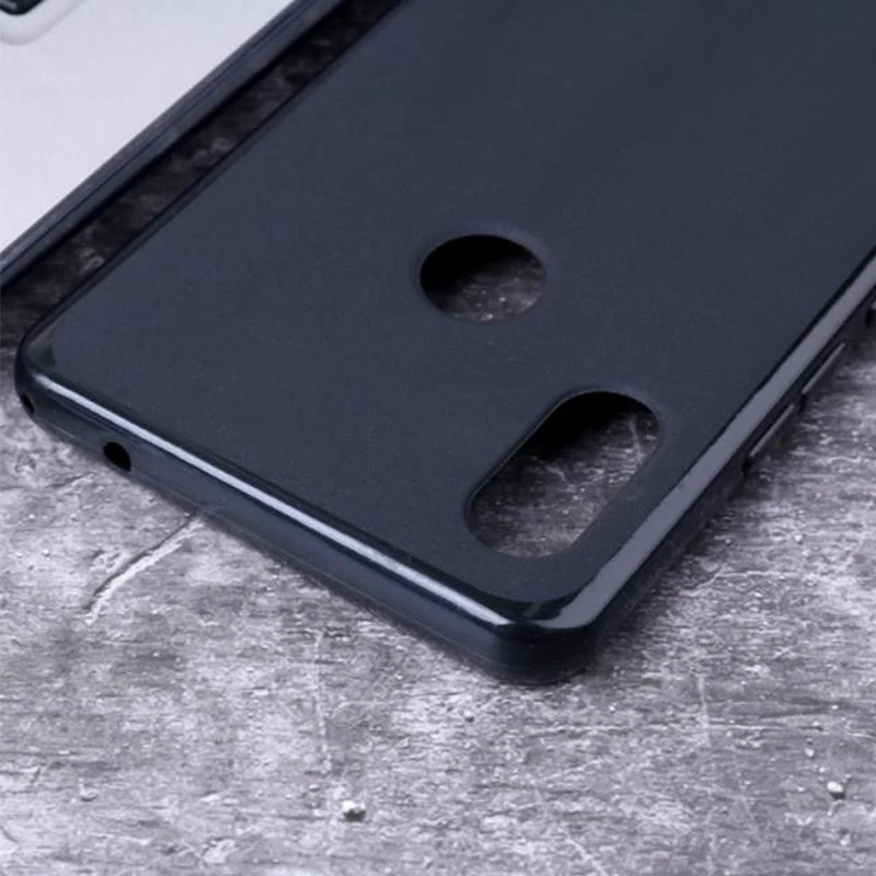 Чехол для Lenovo Z6 Pro силиконовый чехол мягкий ТПУ матовый однотонный черный