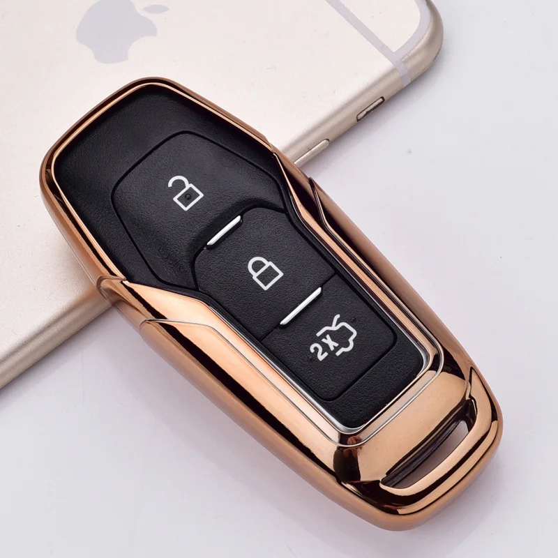 

TPU Car Smart Remote Key Case Automobile Protective Key Skin Shell Cover For Ford Focus Mondeo Fiesta Taurus Ecosport Mustang