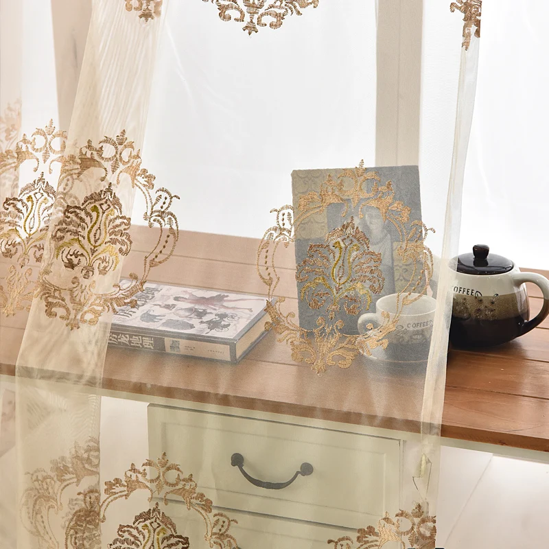 Роскошные шторы в европейском стиле золотого и Королевского цвета для спальни