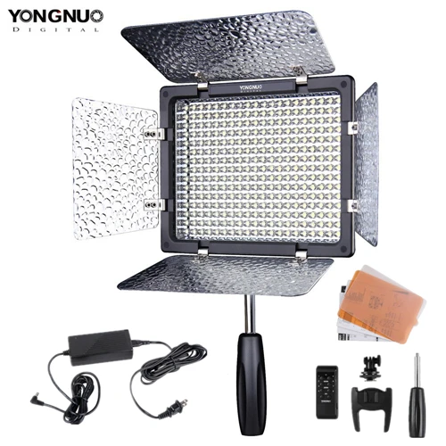 Белый YONGNUO YN300III 3200 K-5500 K светодиодный светильник для фотографии светильник для камеры ing YN300 III панельный светильник с NP-F750 зарядным устройством переменного тока - Цвет: Белый