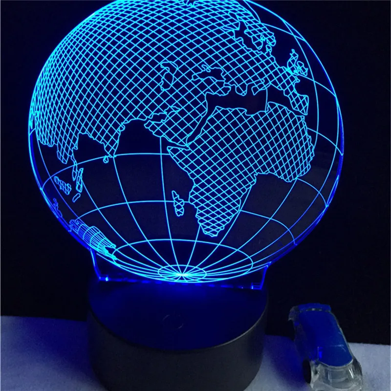 Акриловые светодиодные вечерние глобусы ночные светильники Красочные изменения