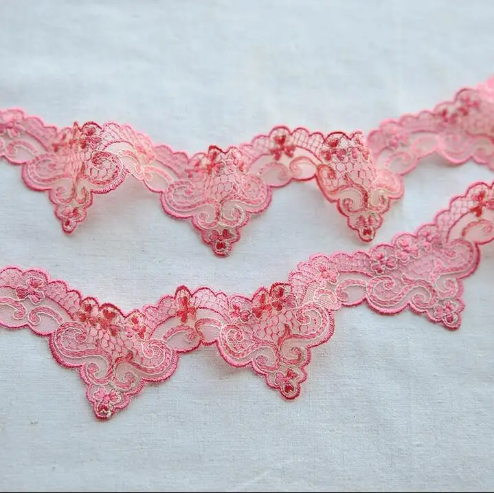 3 м/лот персиковая розовая кружевная лента для рукоделия декоративная ткань