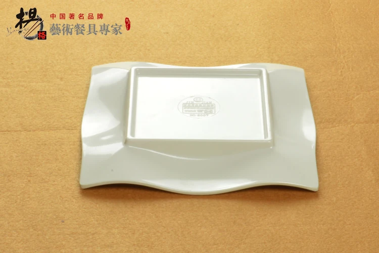 Меламин волна четыре квадратных пластинчатый Пищевой Блюдо для Торта Пластины