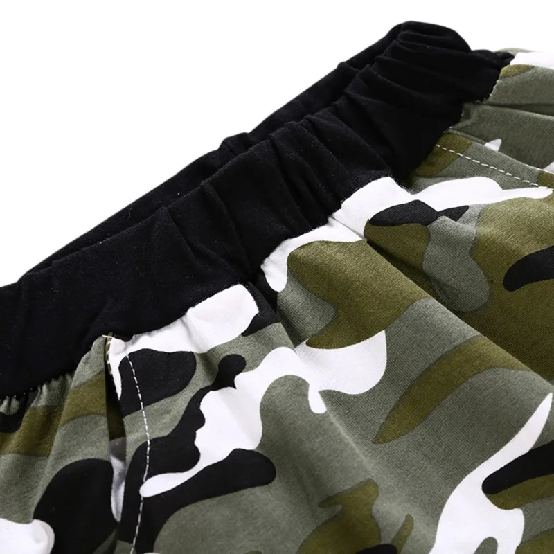 Boy's Sets 2Pcs Summer Kids Boys T-Shirt Pants Set Letter Print Shirt Casual Camouflage Boy Clothes | Детская одежда и обувь