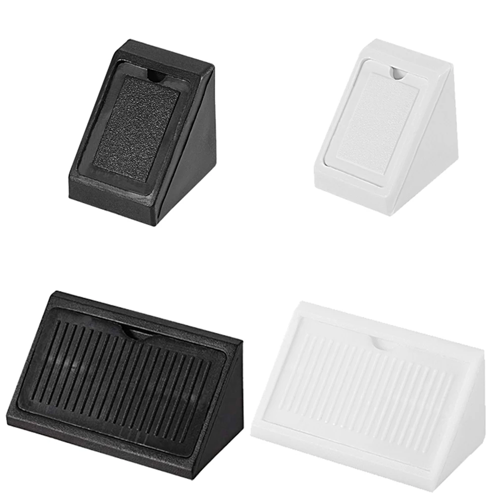 

20*17.5mm 20*42mm Black White Transparent Thick Plastic Nylon PVC Furniture Cabinet Corner Bracket Board Holder with 2 holes