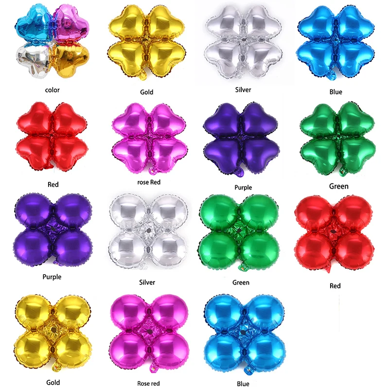 5 шт./лот 18 дюймов 4 лепестка фольги Воздушные шары четыре листа клевера