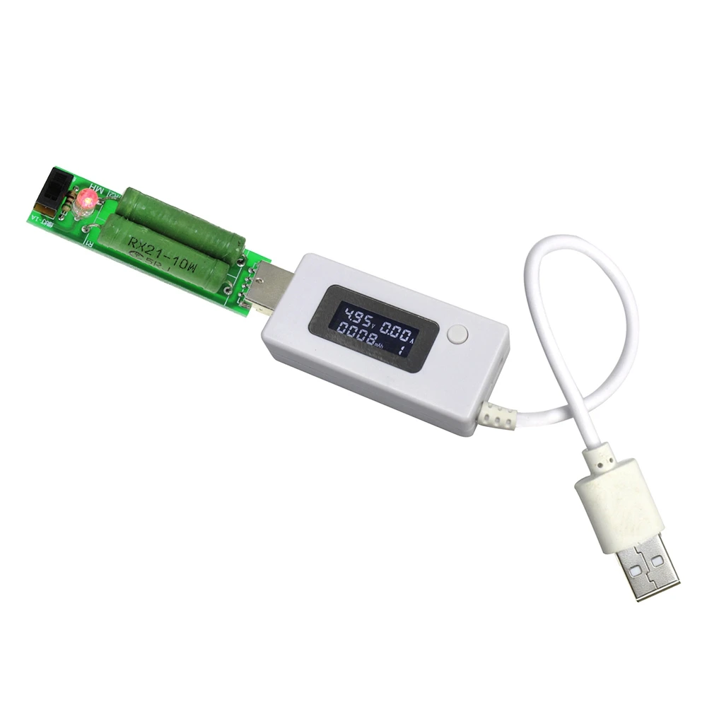 voltmeter with load ЖК-дисплей Micro USB зарядное устройство Емкость батареи Напряжение Ток тестер метр детектор для смартфонов мобильный Банк питания - Цвет: voltmeter with load