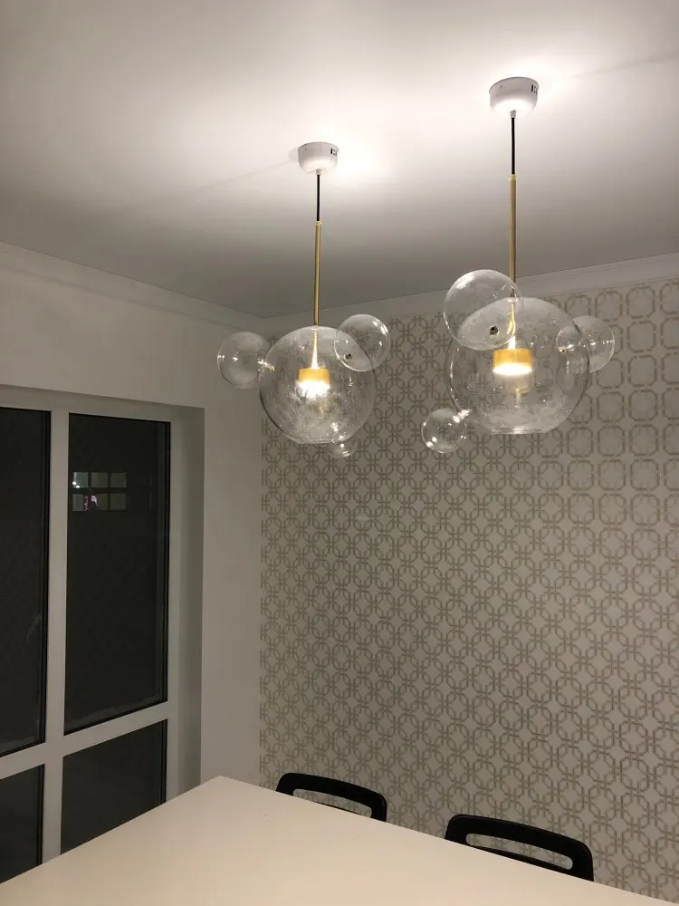 Новинка 2020 светодиодный Железный стеклянный подвесной светильник в стиле