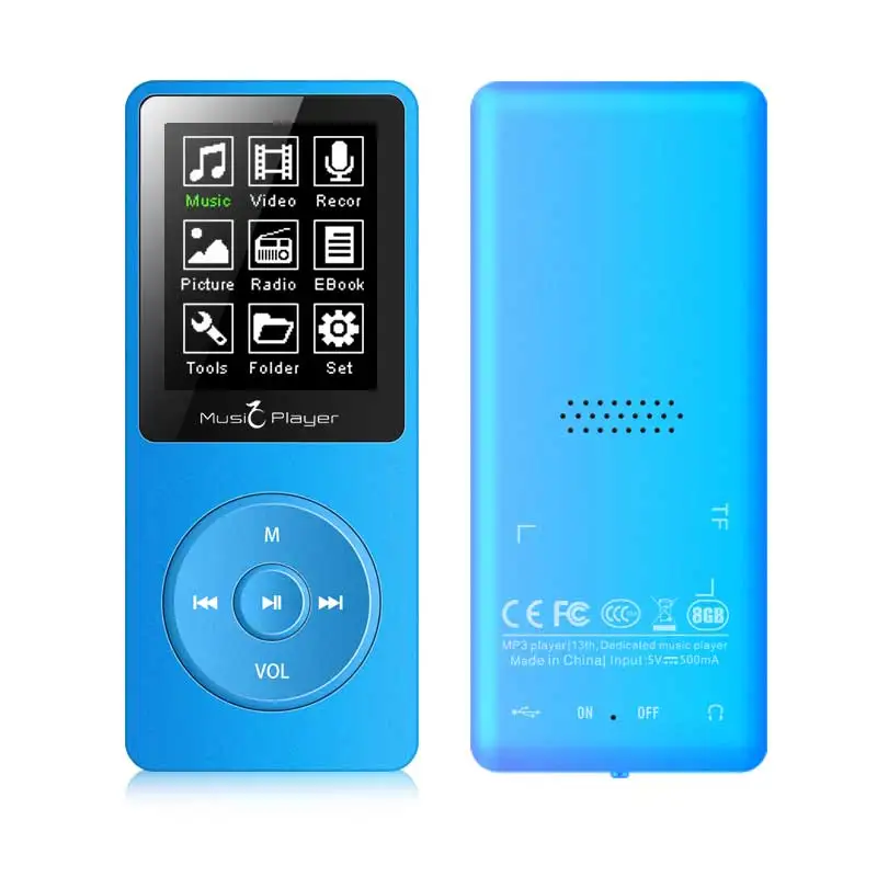 Btsmone MP3 player built-in 16G and Speaker HIFI lossless music Recorder FM Radio expand to 128G Sport walkman Blue USB mp3 | Электроника