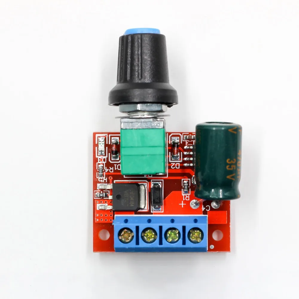 Мини DC-DC 4,5 В-35 В 5A 90W PWM контроллер скорости двигателя постоянного тока модуля Скорость регулятор Управление регулировки регулируемая плата переключатель 12V 24V