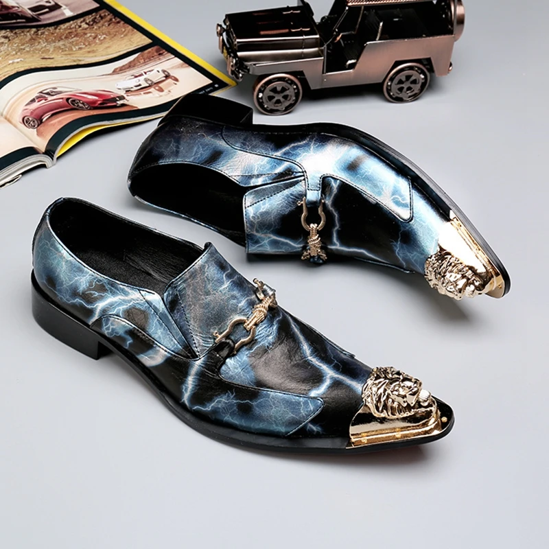 CUNDDIO Кожаные ботинки стилист Британский увеличился острым стальным носком