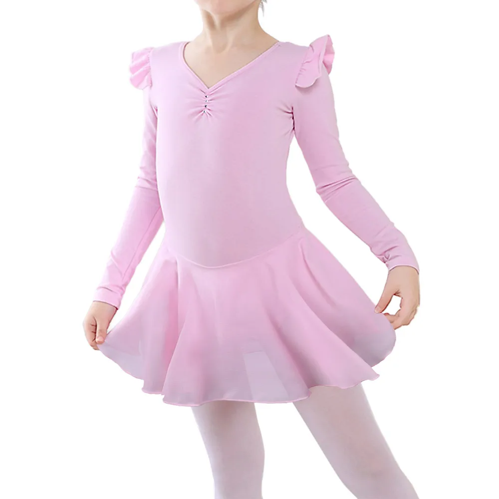 B189 Pink BAOHULU/детское балетное гимнастическое леопардовое трико; платье-пачка для девочек; балетный костюм; платье-трико; милая балерина; танцевальная одежда для сцены; пачка - Цвет: B189 Pink