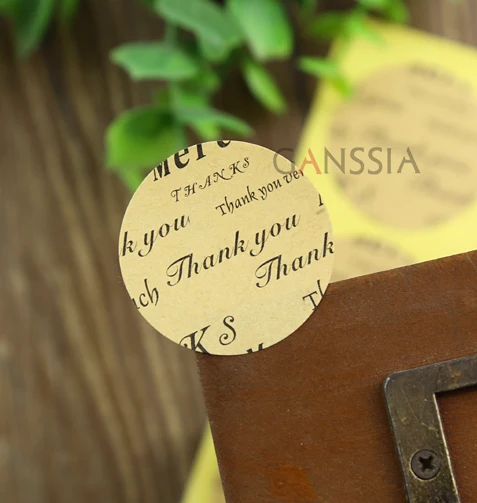 100 шт./лот диаметр 3 5 см ручная работа спасибо серия Подарочные наклейки